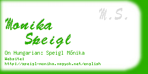 monika speigl business card